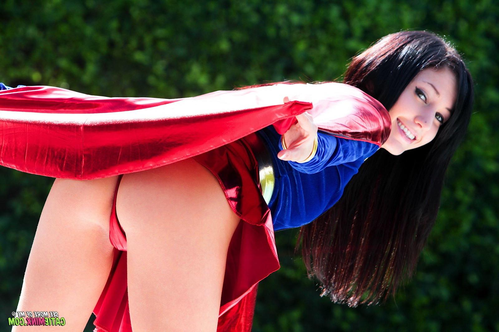15P Cosplay Loving Teen Catie Minx As Naughty Supergirl In Costume