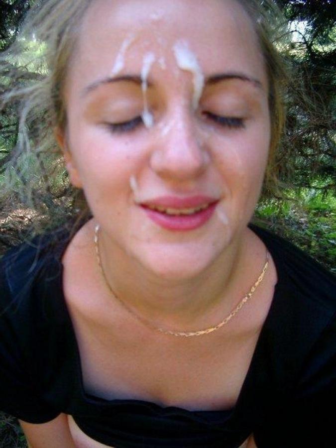10P Collection of cum-squirted faces