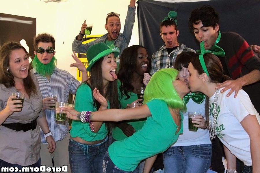 12P Hot horny college teens fucked in these real dorm room sex partys