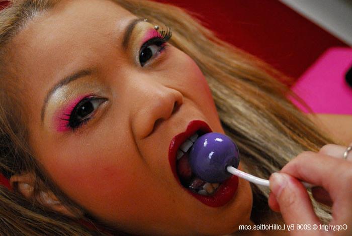 15P Maile sucks a lollipop before she puts it in her pussy 