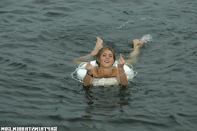 15P Cute brunnette amateur gets in her bikini to go on her first boat ride