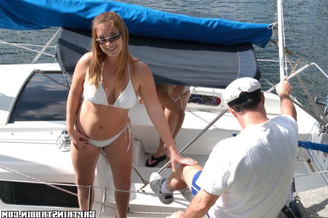 15P Two hot slutty chicks takes an adventure ride at the boat