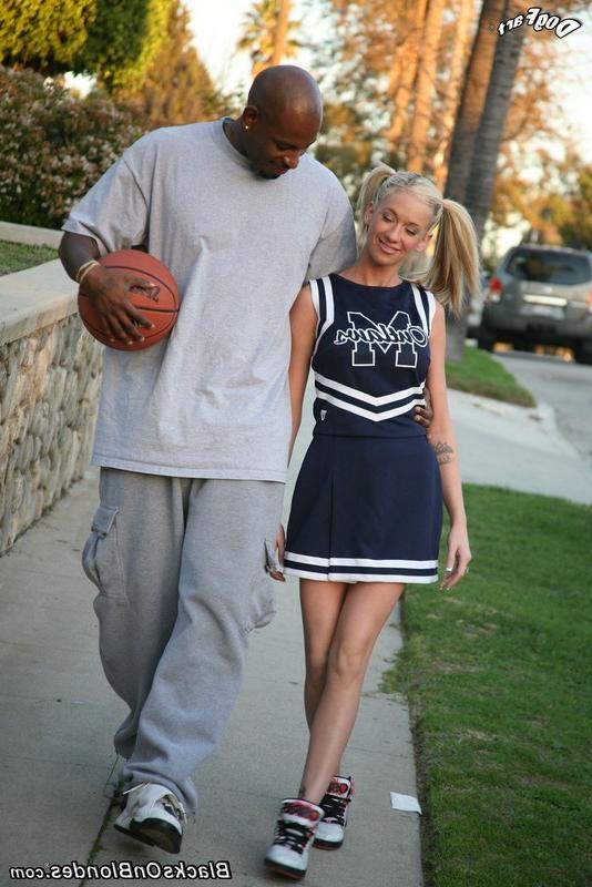 16P Busty Cheerleader takes black cock ass to mouth