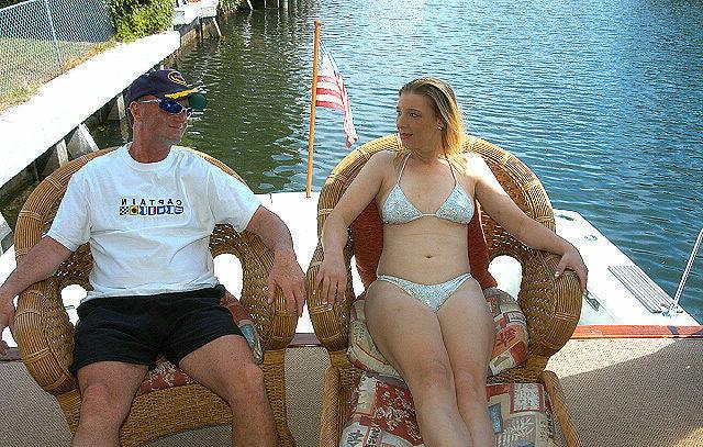 15P Sexy brunnette givin it up on her first boat ride