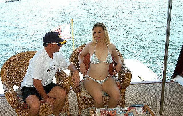 15P Sexy brunnette givin it up on her first boat ride