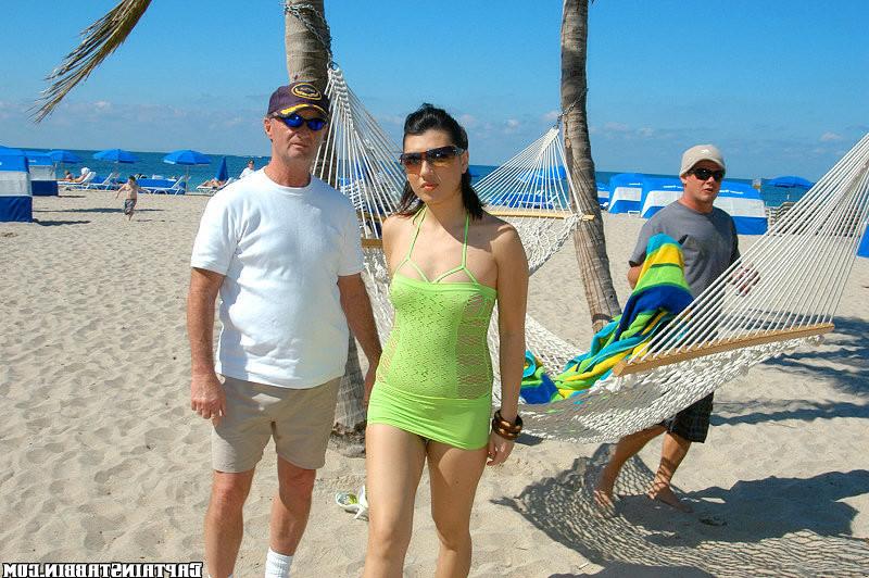 15P Cute brunnette gets dowsed with cum and then thrown off the boat in these pics