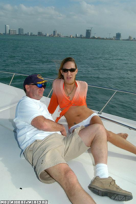 15P Check out these chicks in bikini that come aboard and gets popped in the boat