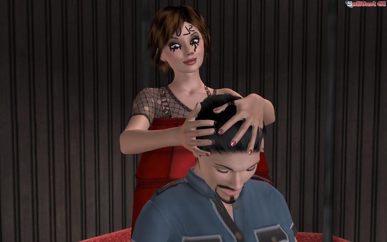 16P Helpless 3d dude gets dominated by two chicks