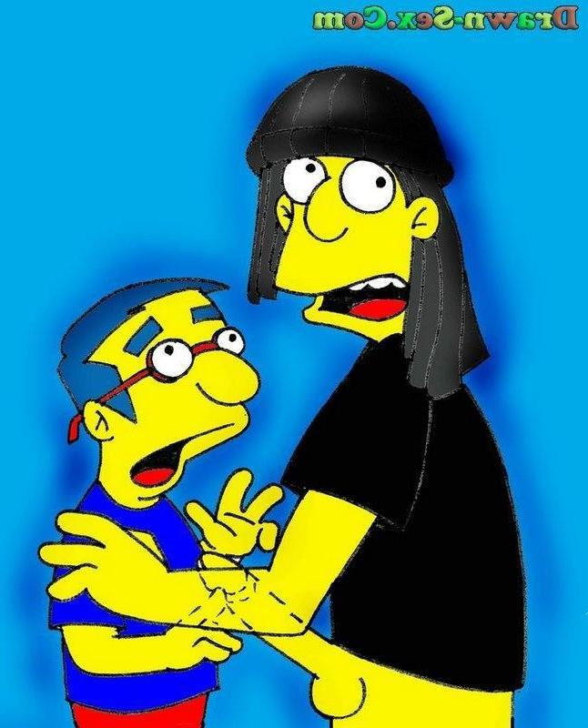 12P Edna Krabappel is drilled with clips by Bart Simpson