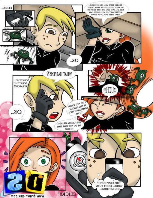 12P Kim Possible strips her body and gets forced to blow