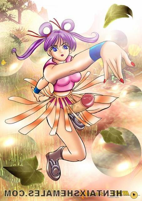 7P Lovely hentai shemales showing their giant shafts