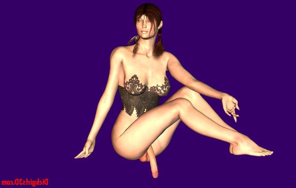 16P toon dickgirl in lingerie