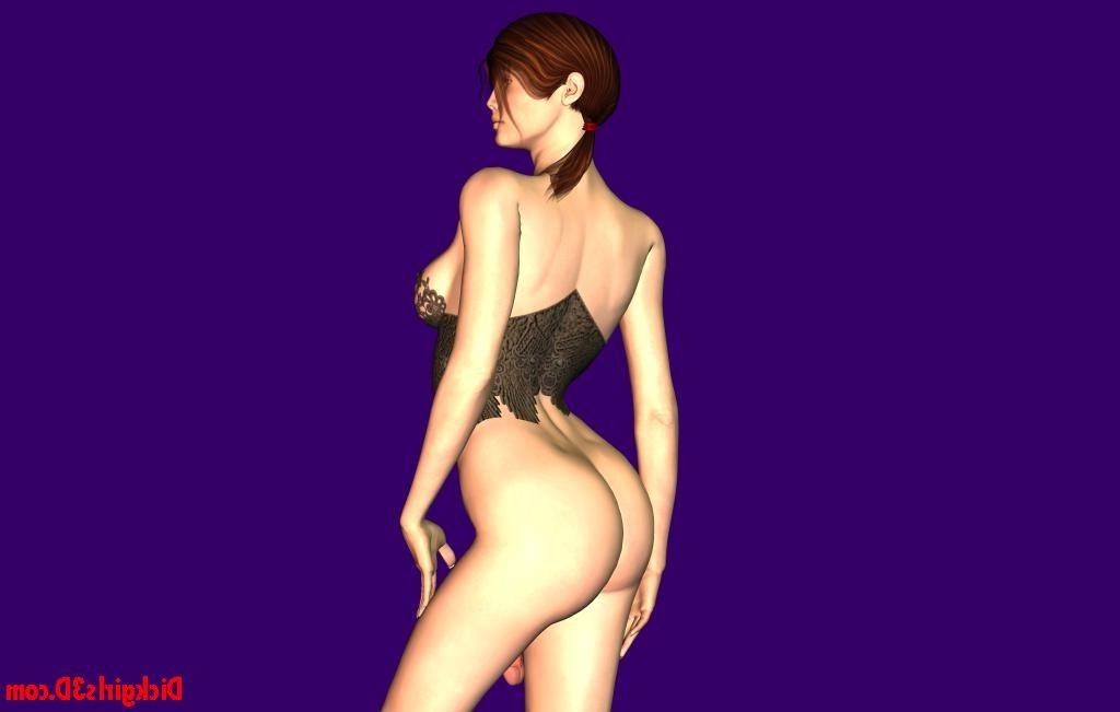 16P toon dickgirl in lingerie
