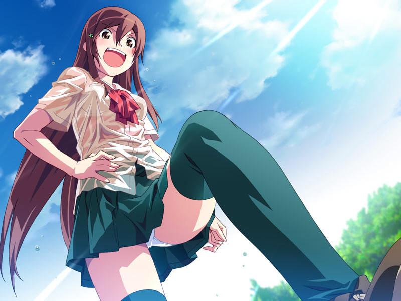 19P Most popular busty hentai schoolgirl in her sexy swimsuit