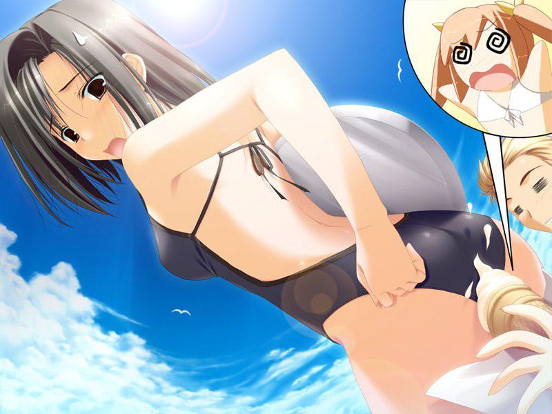 20P Swimsuit models by day and submissive hentai waitress by night