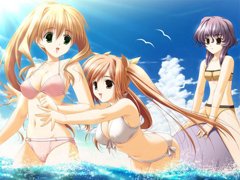 20P Swimsuit models by day and submissive hentai waitress by night