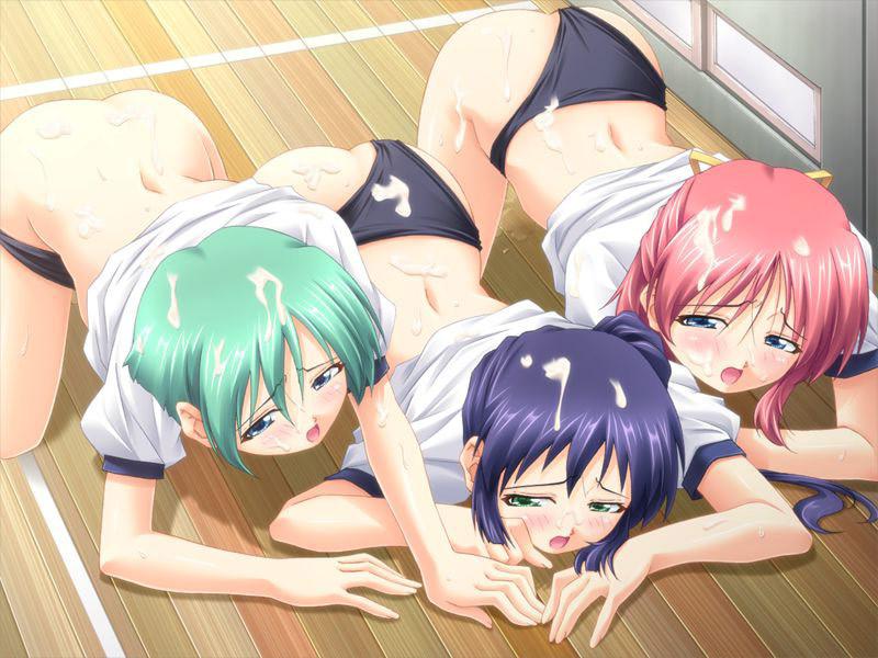 20P Submissive hentai schoolgirls play dress up as french maids