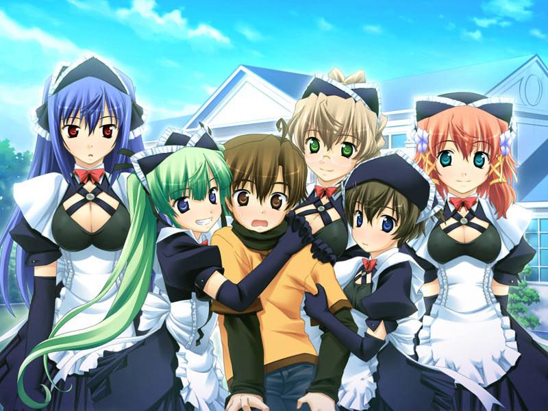 18P Teen french hentai maids in cute stockings serve as sex slaves