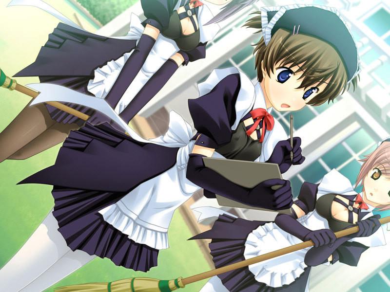 18P Teen french hentai maids in cute stockings serve as sex slaves