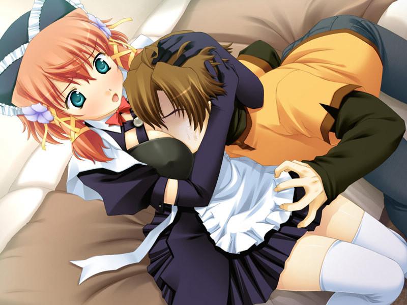 20P French teen hentai maids with big plump tits in skirt uniforms