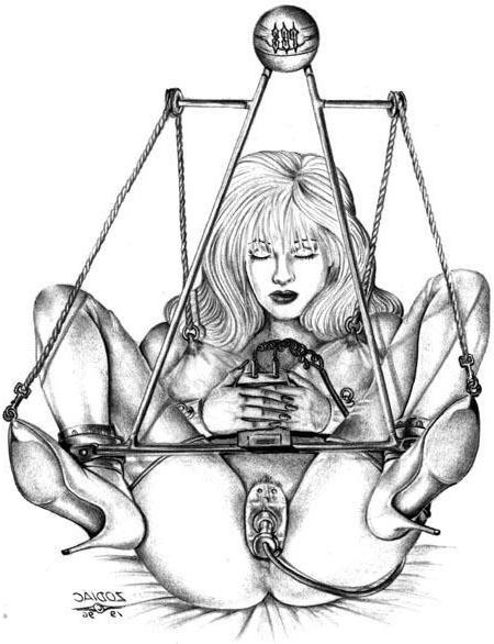 15P redhead bent back in bondage sex pain