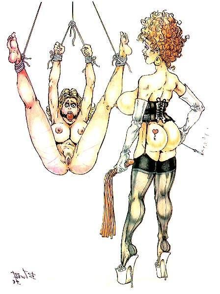 15P lesbian beats her bound sex slave