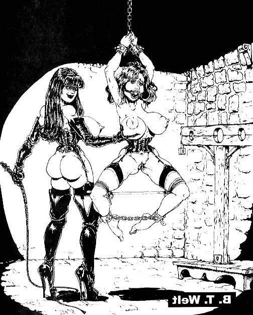 15P lesbian beats her bound sex slave