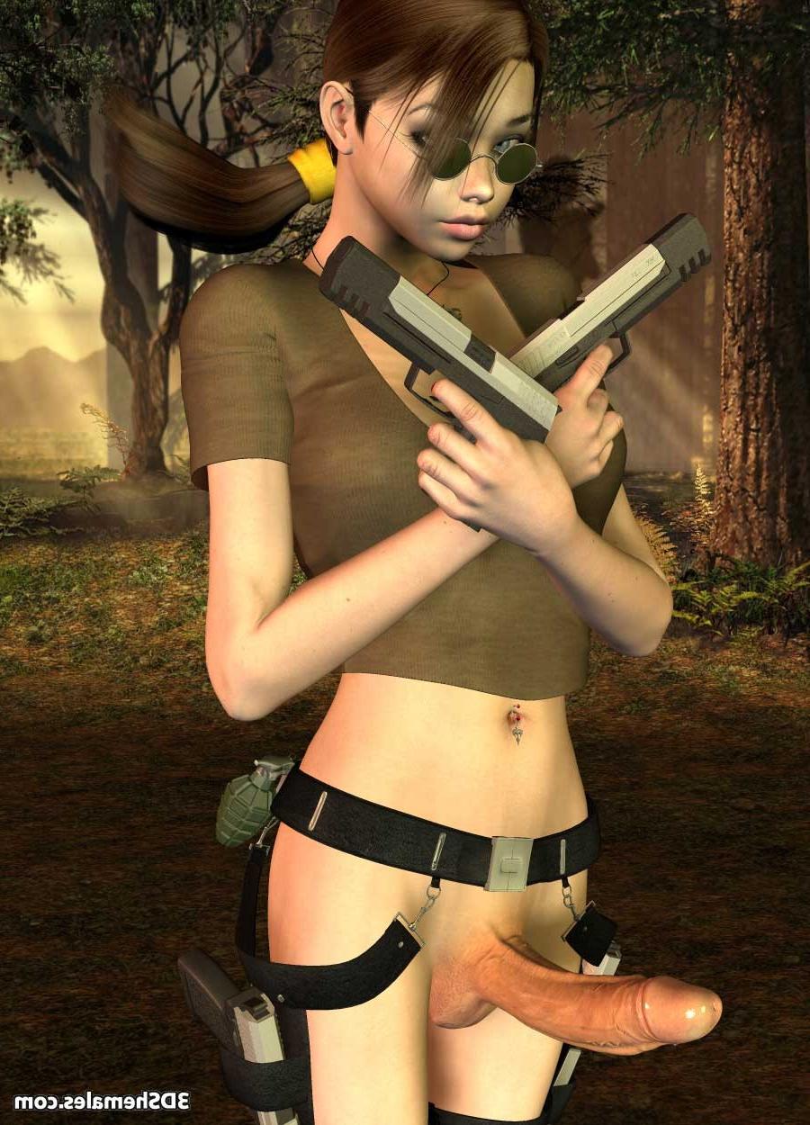 16P 3D dickgirl tomb raider