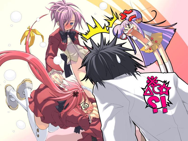18P Raunchy little hentai schoolgirls in tight cotton panties
