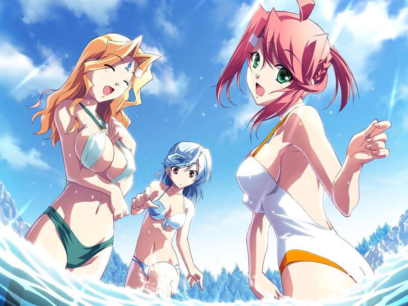 20P Strange teen hentai swimsuit models with nice round titties
