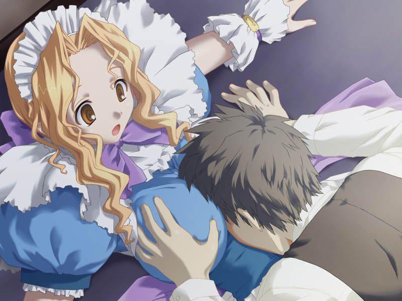 20P Young hentai maids in french uniforms try to serve their master
