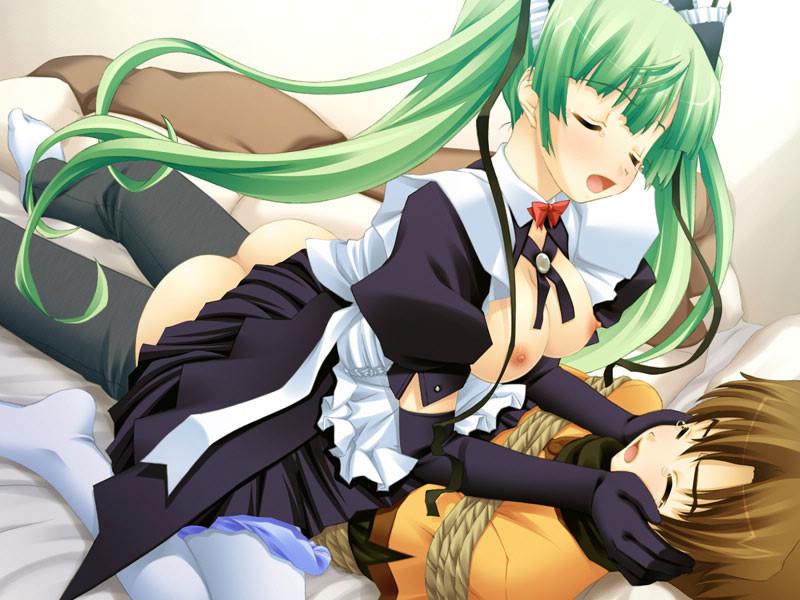 20P Hot young maids with big bouncy titties and french uniforms
