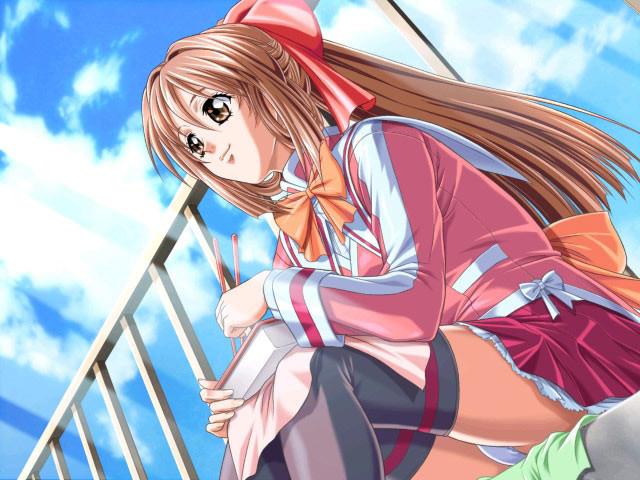 20P Teenage hentai schoolgirls with short skirts and cotton panties