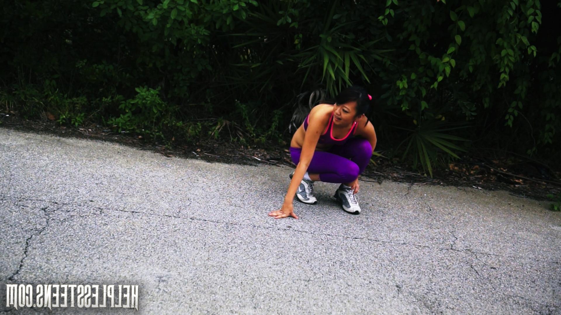 15P Helpless teen Miko Dai went out for a simple run and twisted her ankle. She forg
