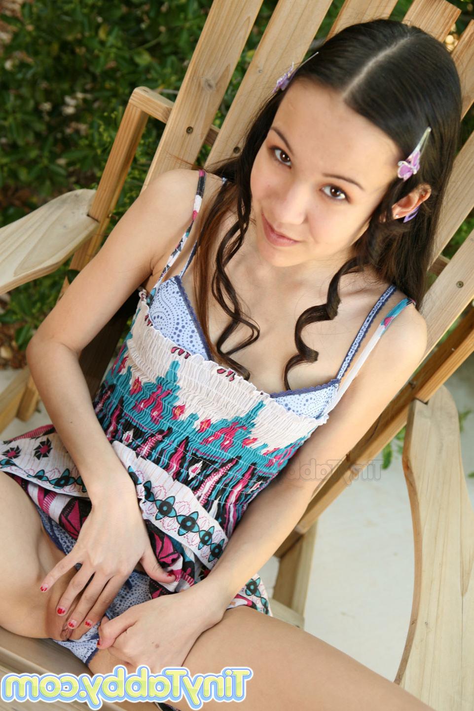 12P Teen gets wild takes off her clothes while sitting
