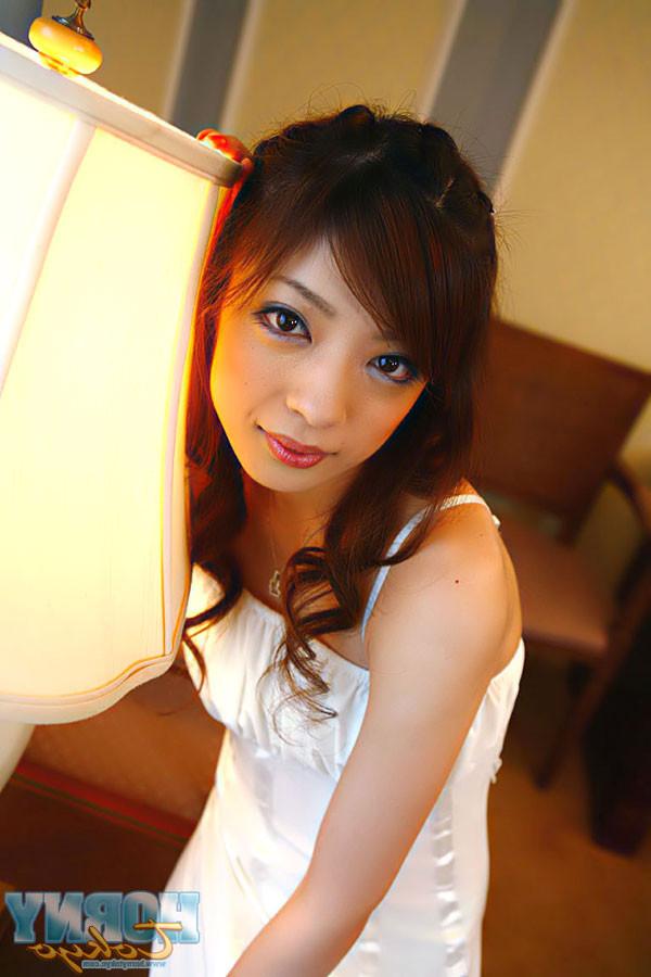 15P Japanese AV Idol Yume Imano in sexy white dress