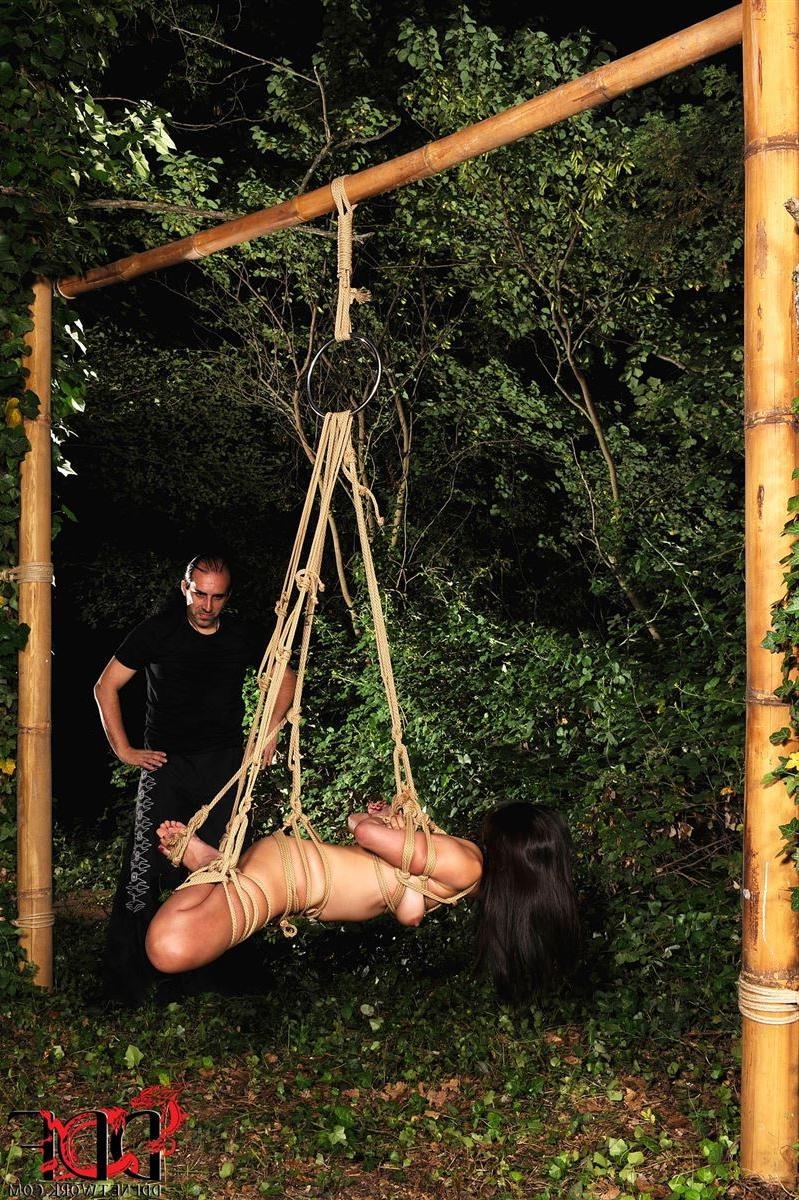 16P Marica Hase gets tied up and hung in the forest