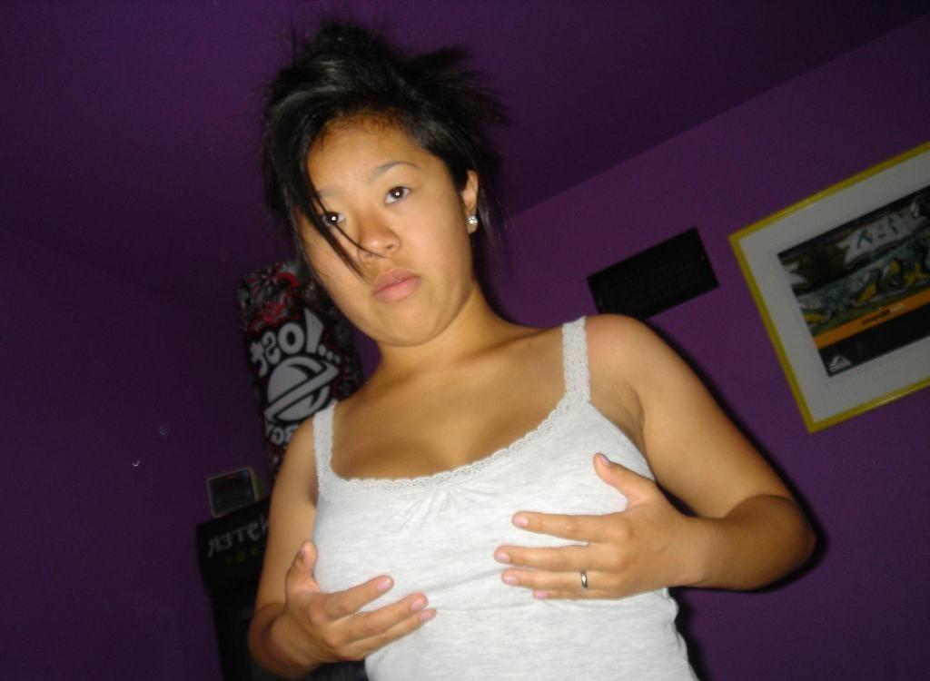 15P Busty barely legal amateur Asian girlfriend fucks for creampie