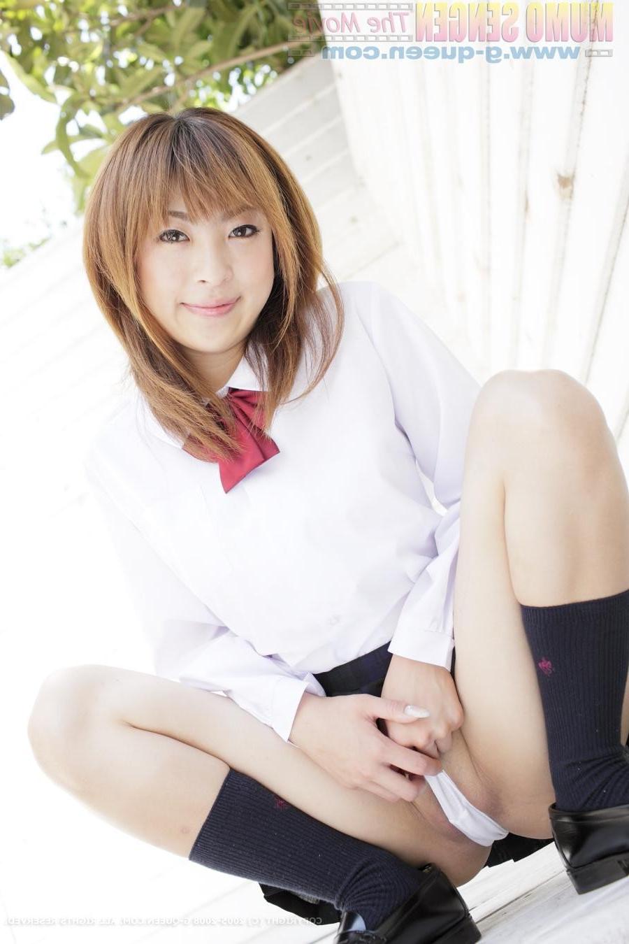 13P japanese honey upskirt exposing dirty panties and shaved pussy