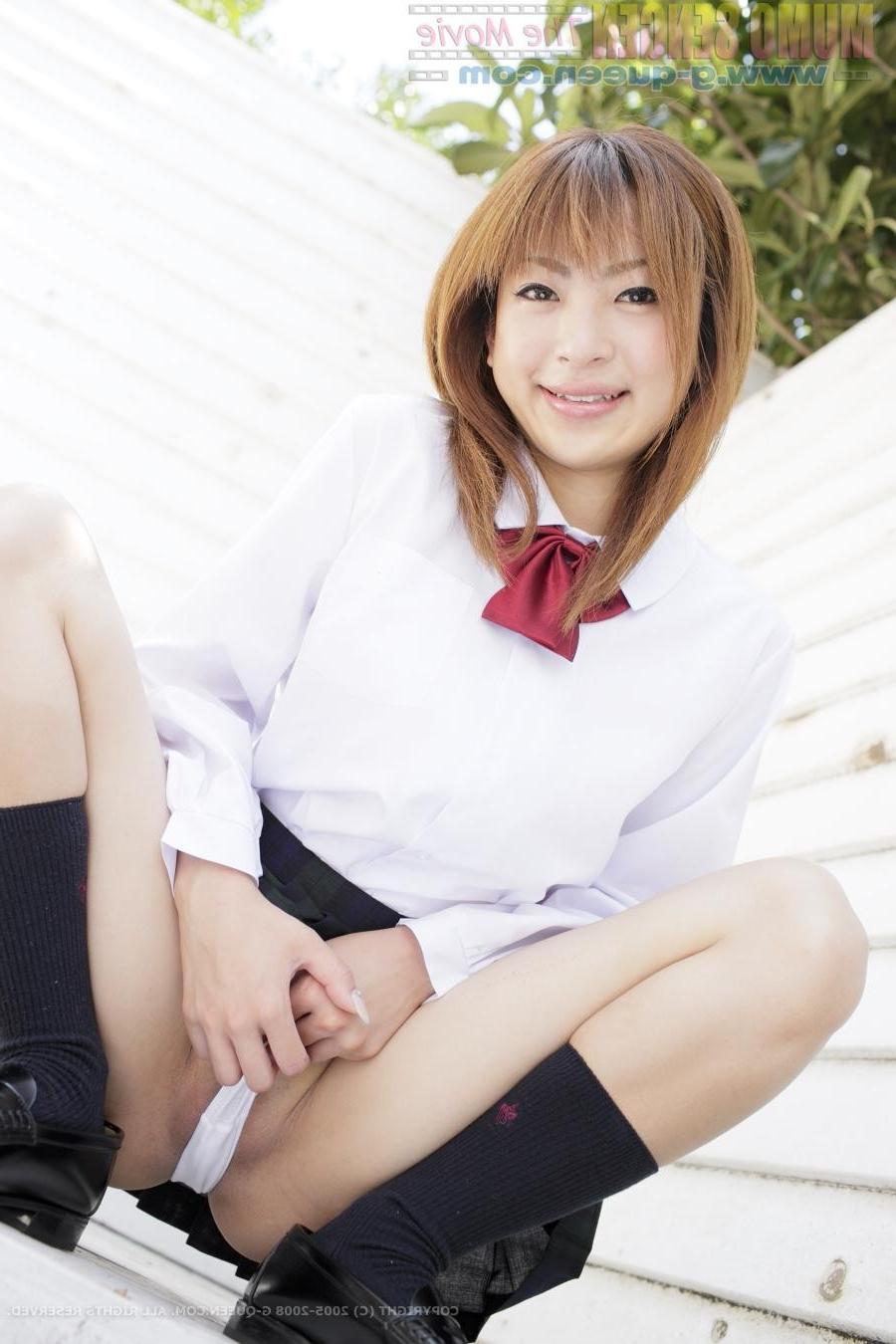 13P japanese honey upskirt exposing dirty panties and shaved pussy