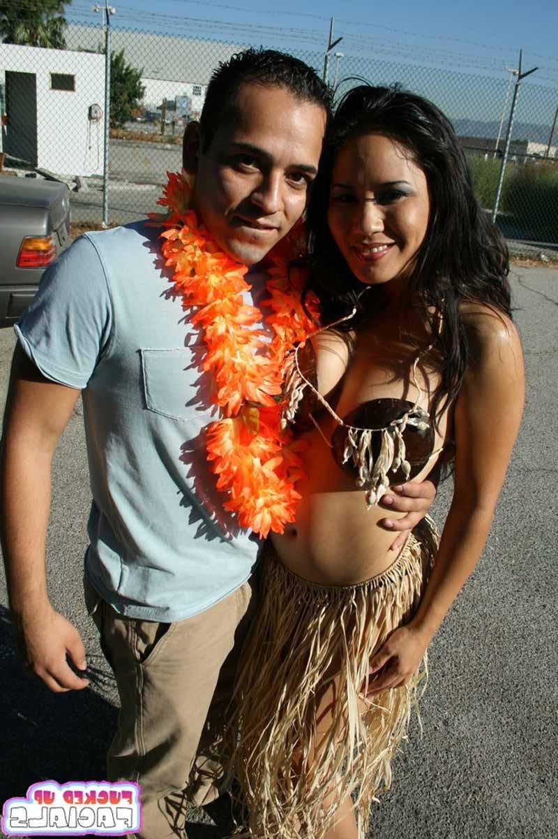 15P Sexy busty asian chick spreading her ass and pussy