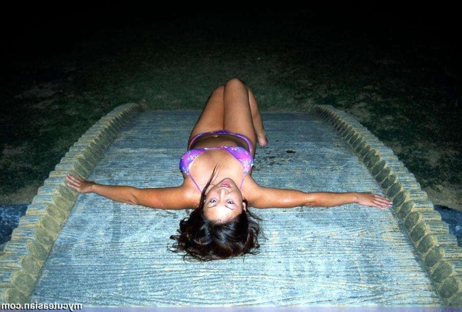 16P My horny busty asian wife posing nude outdoor