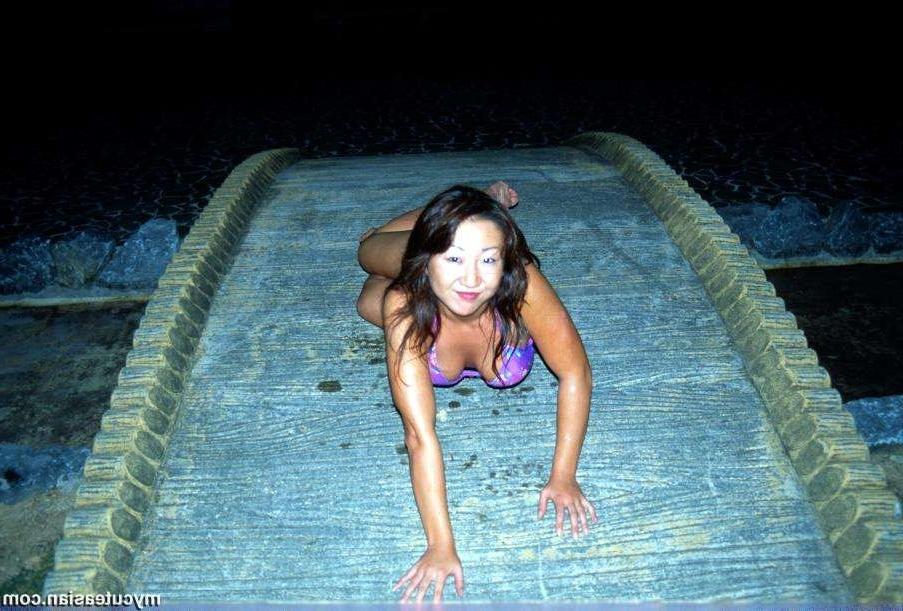 16P My horny busty asian wife posing nude outdoor