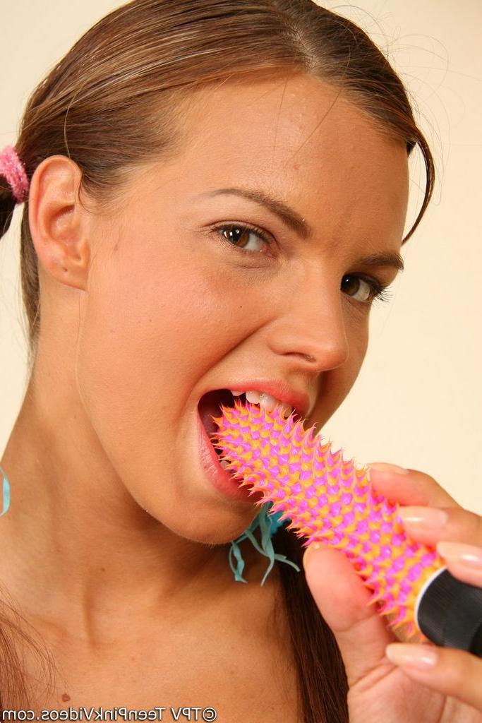 15P Cute barely legal Suzie Carina fucks a kinky dildo