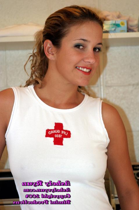 15P hot lifeguard shows off her body and ass
