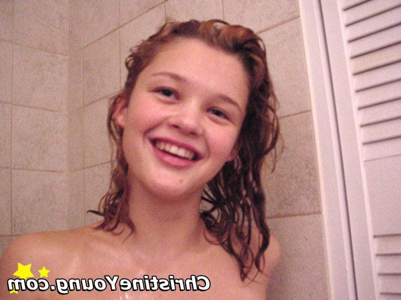 16P sweet busty teen in the shower
