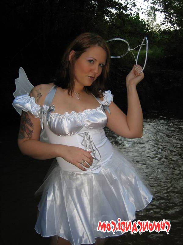 17P Candi In Fairy Costume Outside By Creek