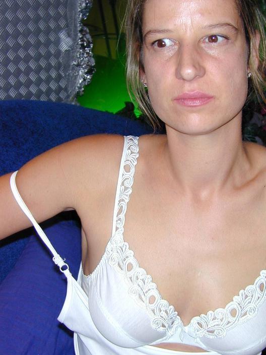 16P Drunk First Time Mom in White Lingerie Stripping