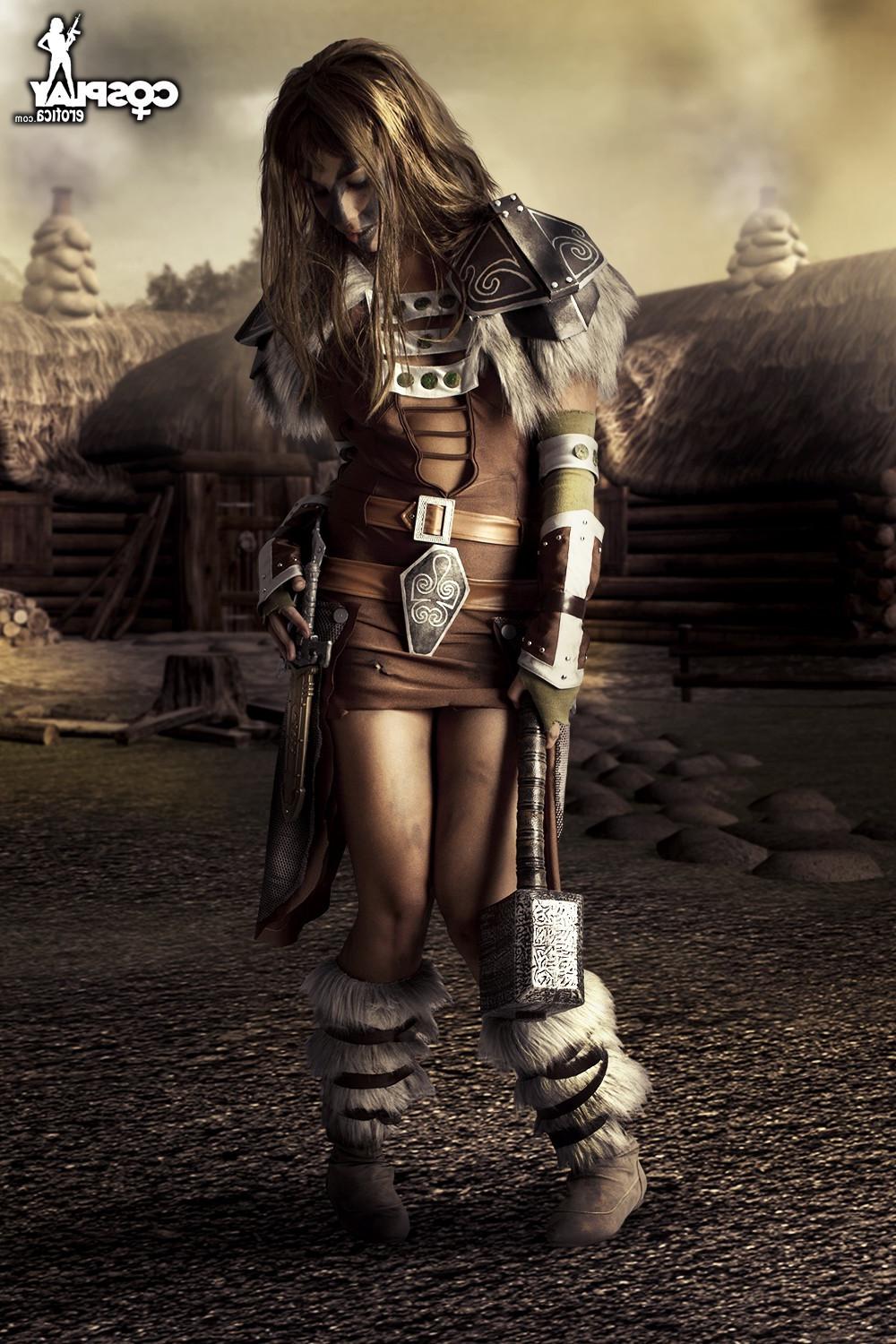 12P CosplayErotica  Aela The Elder Scrolls nude cosplay