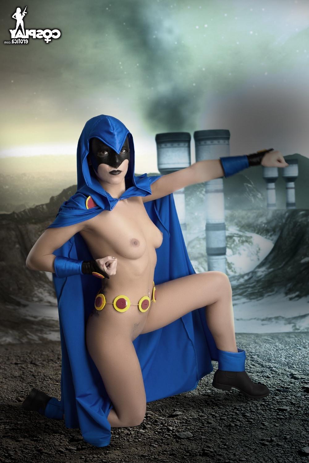 10P CosplayErotica  Raven Teen Titans nude cosplay
